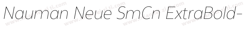 Nauman Neue SmCn ExtraBold字体转换